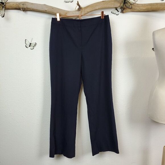 Lafayette 148 navy menswear cut slacks - Picture 1 of 6